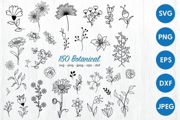 Botanical Flowers Svg Cut File: A Designer's Guide to Natural Elegance