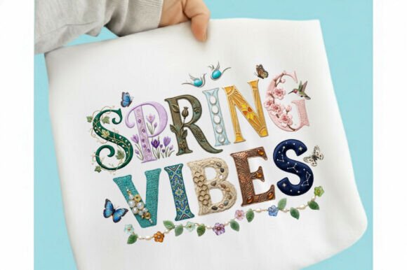 Brushstroke Spring Vibes PNG: A Designer's Seasonal Asset