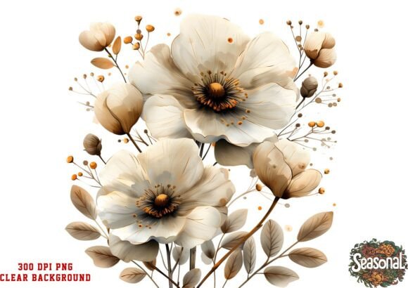 Burnt Orange Bloom Cluster PNG: A Designer's Floral Accent