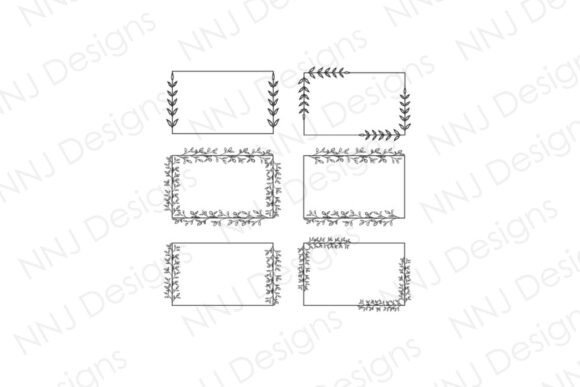 Elegant Botanical Borders: Rectangle Leaf Frame SVG