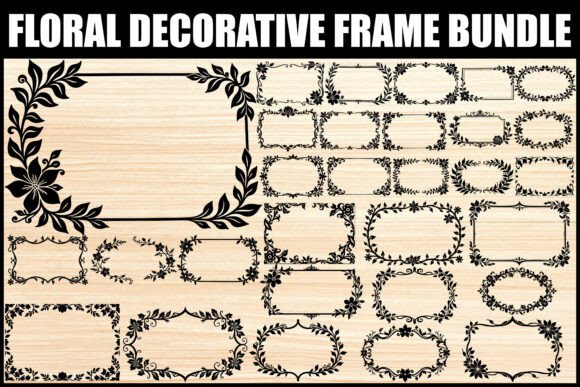 Elegant Floral SVG Frames for Designers