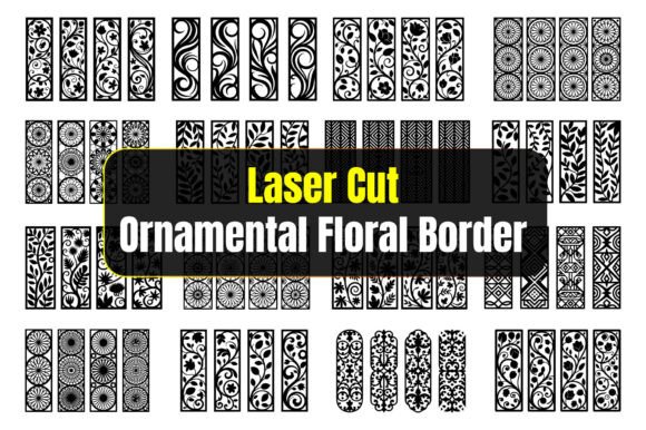 Elegant Laser Cut Ornamental Floral Borders for Design
