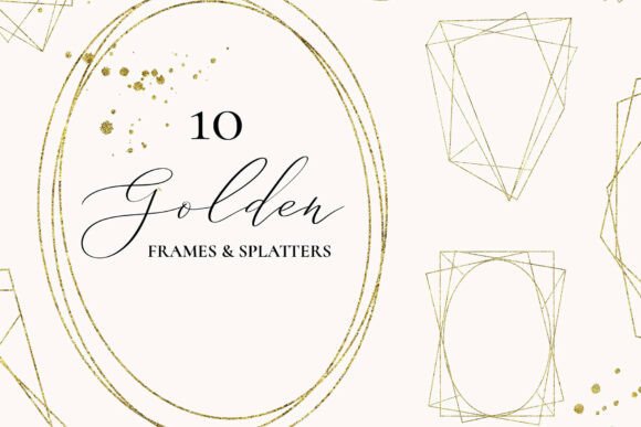 Elevate Designs with Golden Geometric Triangular Oval Frames