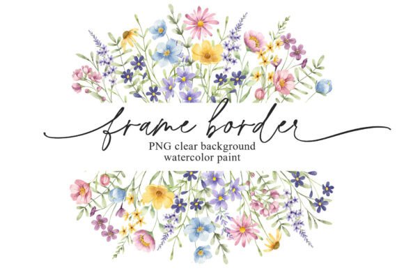 Elevate Your Design Projects with a Watercolor Floral Frame