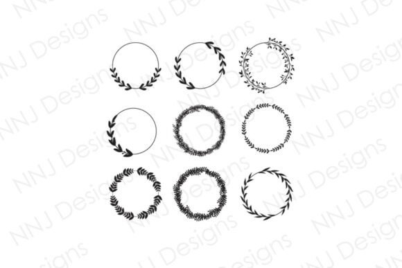 Elevate Your Designs with a Circle Leaf Frame SVG