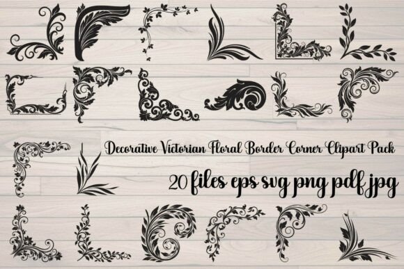 Elevate Your Designs with Victorian Floral Borders