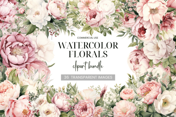 Pink, Peach & White Floral Clipart: A Designer's Toolkit
