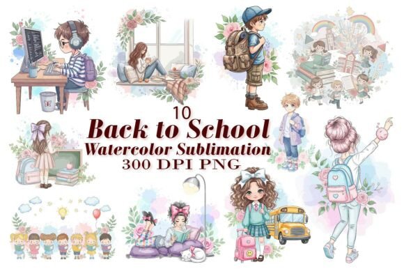 School Life Watercolor Sublimation: A Designer's Guide