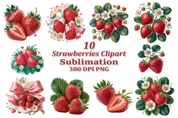 Sweeten Your Designs with a Strawberry PNG Bundle
