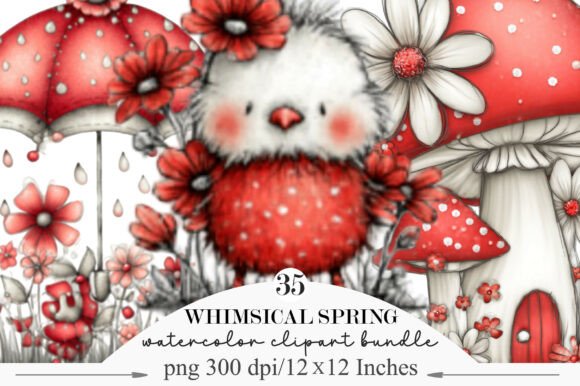 Whimsical Spring Clipart Bundle: A Designer's Asset